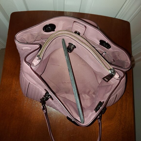 Coach Turnlock Edie Quilted Handbag - Picture 14 of 16